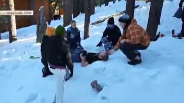 Бобслеист-любитель протаранил головой дерево
