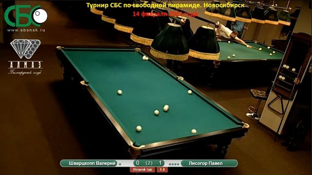 Лисогор - Шварцкопп. Турнир СБС по свободной пирамиде. Новосибирск