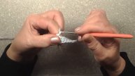 Декоративный край для левшей - плетение обратным ходом (рачий шаг)
