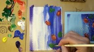 Зимова шипшина/Листівка за 10 хвилин гуашшю