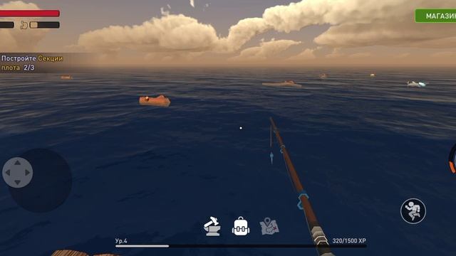 Выживаю по среди океана 😱 в игре reft survive (не много плохо меня слышно но не че страшного 😅)