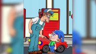 Гномик на заправке