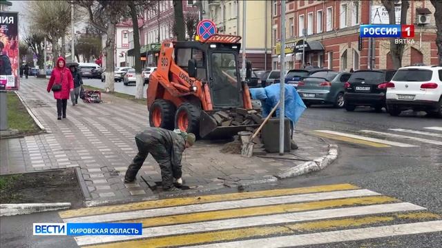 В Кирове завершается ремонт брусчатки на улице Московской
