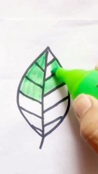 How to Draw Leaf for children/ Bolalar uchun yaproq rasm chizish / Рисуем листок для детей