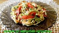 Салат, морская капуста с креветками. Салат с морепродуктами. Готовим с Оксаной Валерьевной.