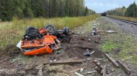 Двое пострадали в ДТП с поездом и грузовиком с пивом в Ивановской области