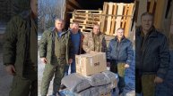 Февраль 2025 года, Курское направление. Передача гум.помощи родному подразделению, 56 гв.ОДШБр.