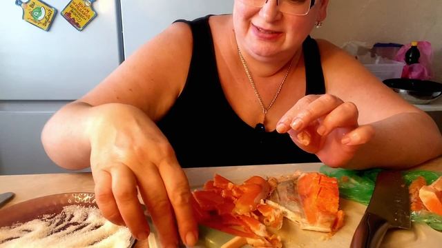 ЛОЖКУ соли ,2Песка-все,что нужно ,для засолки Форельки или любой рыбки/Быстрый засол рыбы(от селедки