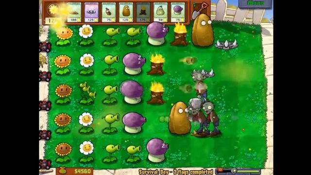 Как Пройти Выживание "День" - Plants vs. Zombies