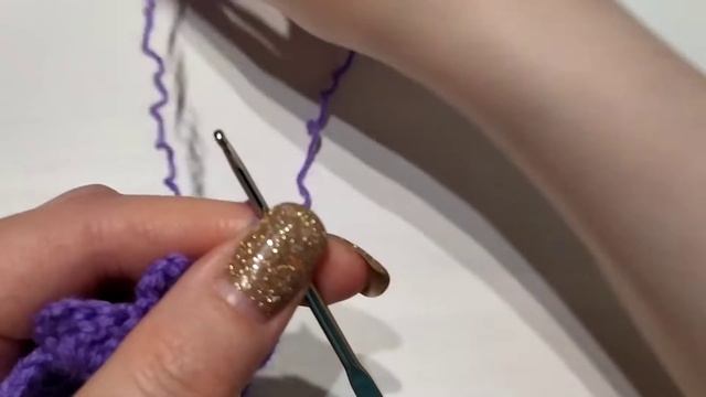 Объемный узор крючком.