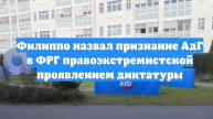 Филиппо назвал признание АдГ в ФРГ правоэкстремистской проявлением диктатуры