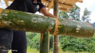 FULL VIDEO: 30 Days Complete Building bamboo House Two floors - Trieu Mai Huong