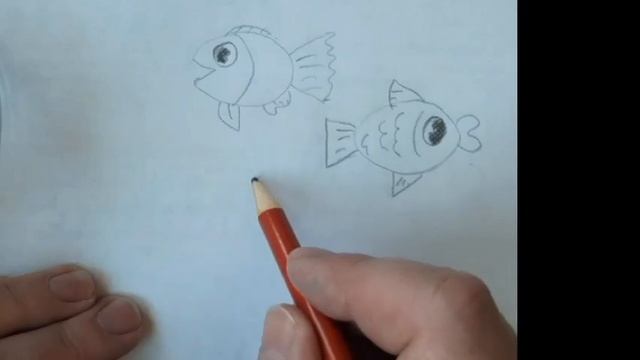Как нарисовать рыбок, легко и просто