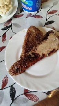 Пока мы с Сеней гуляли, Оксана заботливо приготовила нам вкусный завтрак