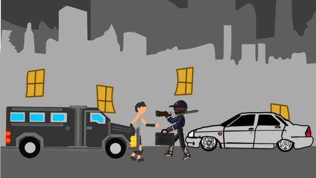 Рисуем мультфильмы 2 .Гангстеры (2 часть)