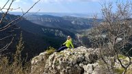 Мангуп-Кале: Пещерный город, Крепость, сон-трава и сиренево-оранжевый закат. Крым 2024.