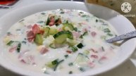 Окрошка классическая с колбасой. Рецепт окрошки на скорую руку. Окрошка на кефире и минералке