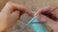 Как делать прибавки у левой варежки "индийский клин".Часть2.