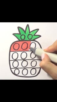 Рисуем Ананас Поп-Ит 🍍 Рисунки для детей #shorts
