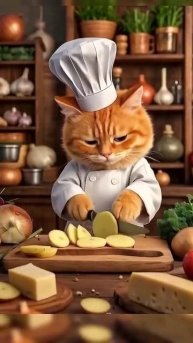 Котик и гриль