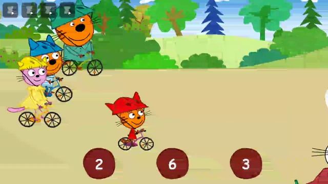 три кота:играем в познавательные мини-игры
