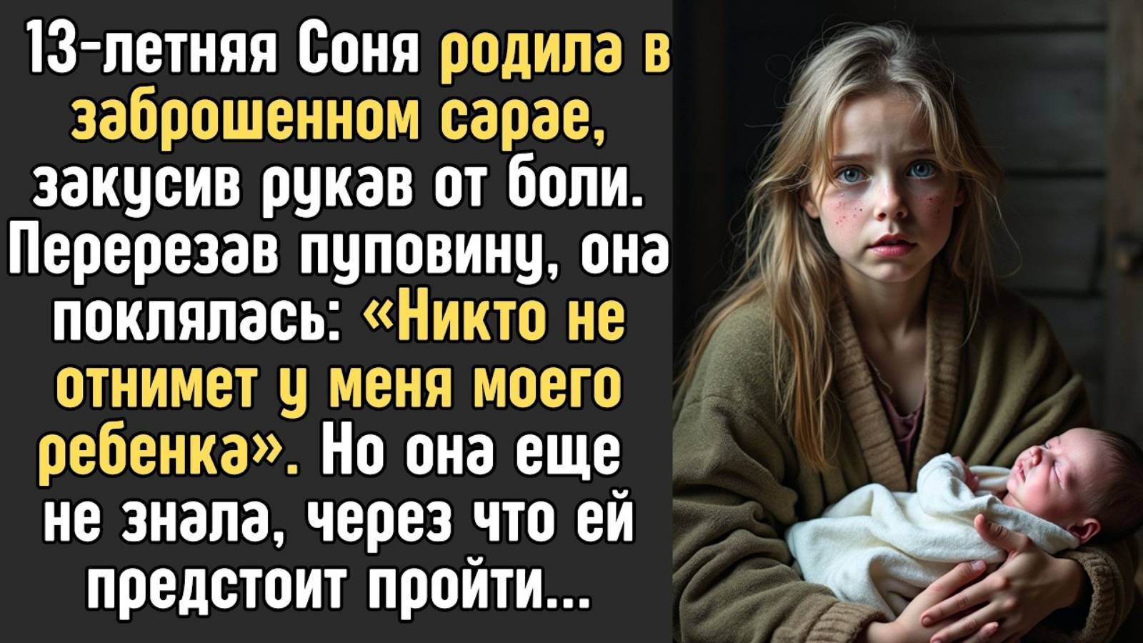 Истории из жизни. 13-летняя Соня родила в заброшенном Жизненные истории, Аудио рассказы слушать