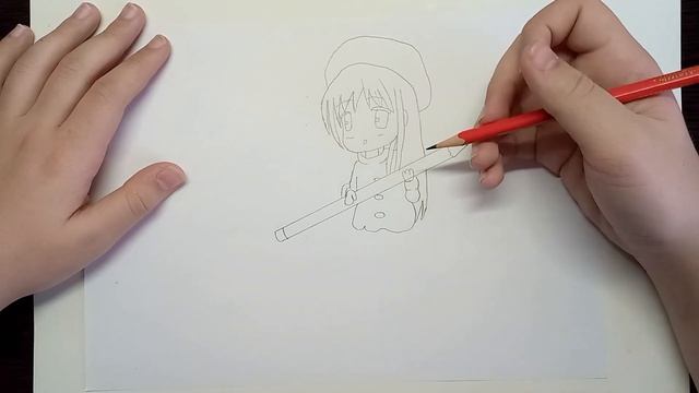 Как нарисовать девочку с карандашом