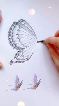 Рисуем бабочку оригинально