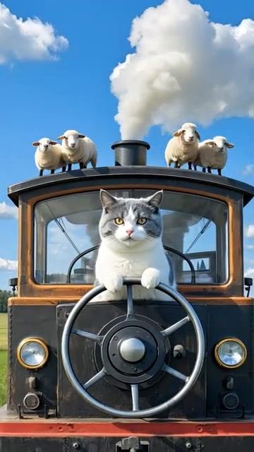 Catch some little sheep and have a big meal #cat #喵哥是萌新 #cats #cute #funny #anim