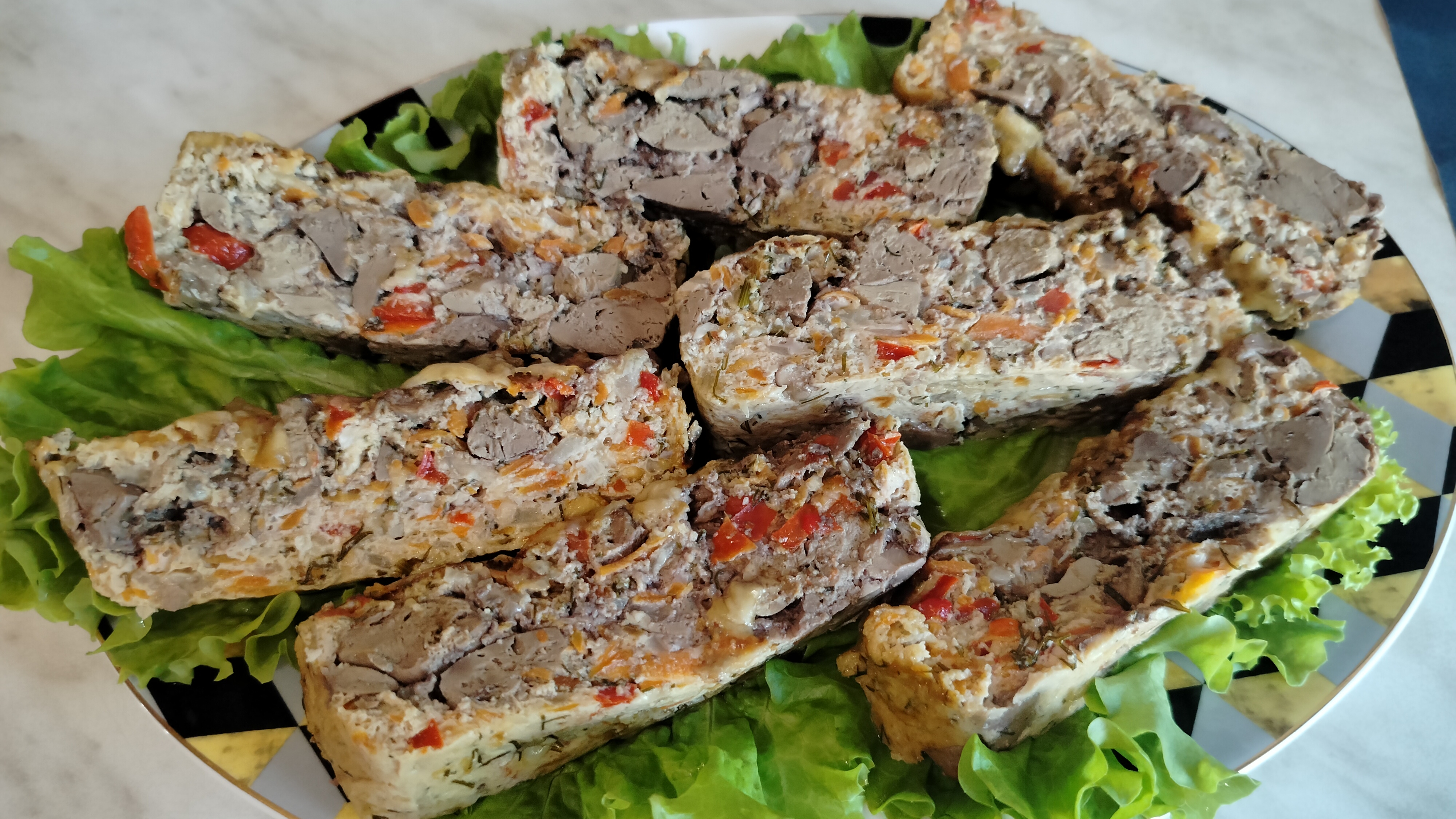 Запеканка с куриной печенью. Всё просто и вкусно.
