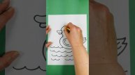 How To Draw Cute Duck. Easy. Як намалювати милу качку.