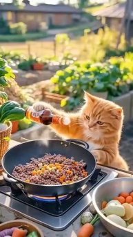 Котик - повар