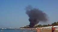 пожар на побережье г. Сиде в Турции.AVI