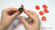 Весенная брошка "Мак" из FIMO