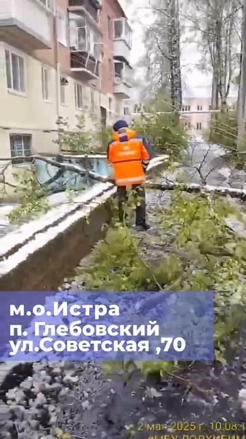 Все коммунальные и экстренные службы м.о. Истра в усиленном режиме ликвидируют последствия непогоды