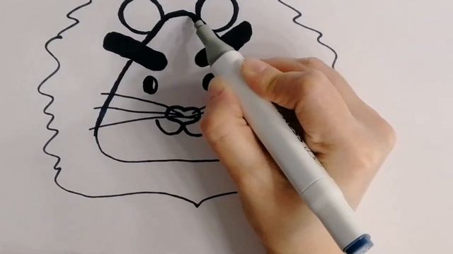 Drawing for children lion/Bolalar uchun rasm Leo/Рисунок для детей лев