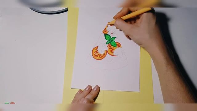 РИСУЕМ И РАЗУКРАШИВАЕМ ПИЦЦУ ФЛОМАСТЕРАМИ