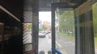 весенняя поездка с видом из кабины водителя автобуса ЛиАЗ 5292 по маршруту т 57