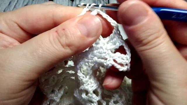 Неймовірно гарна серветка гачком, яку зв'яже навіть початківець. 16-20 ряди