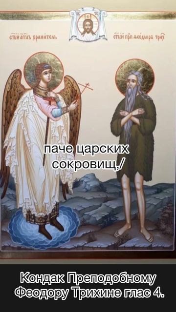 Кондак Преподобному Феодору Трихине, глас 4, 3 мая по н.с.
