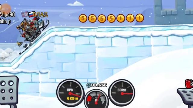 Hill Climb Racing 2 Зима на носу. Снегоход. Ой, коряво. 😂