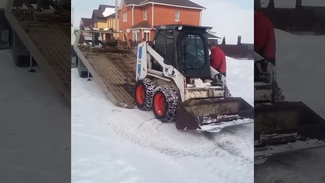 покупка и погрузка на эвакуатор бобкэт 743