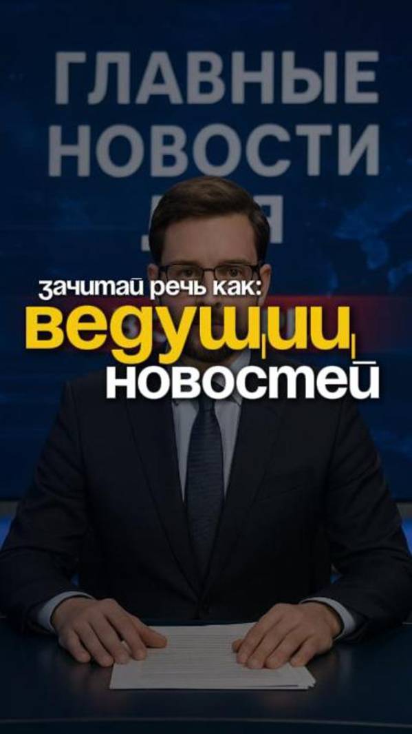 Выступи публично, как ведущий новостей