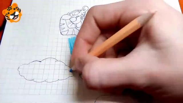 Рисуем тигра🐯.Мультик Винни-Пух