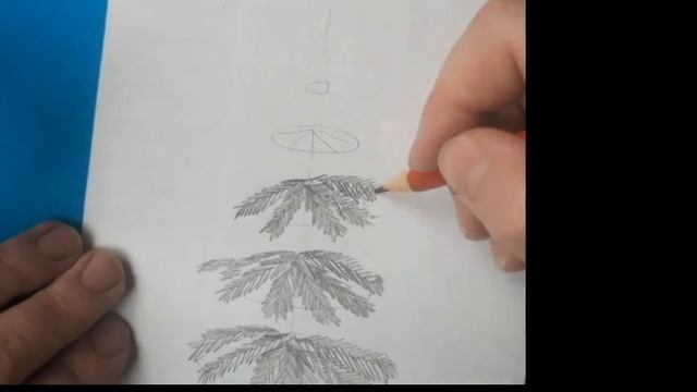 Как нарисовать елку, легко и просто
