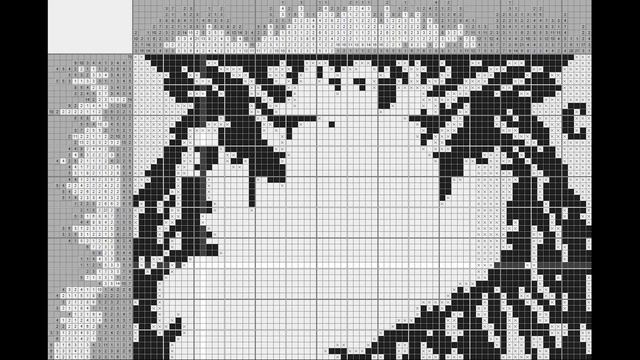 Сова - (Nonogram - Owl) [★★★★★] Решение чёрно-белого японского кроссворда размером 75х50 клеток.