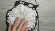 21 февраля 2024 г. Crochet napkin with flowers.