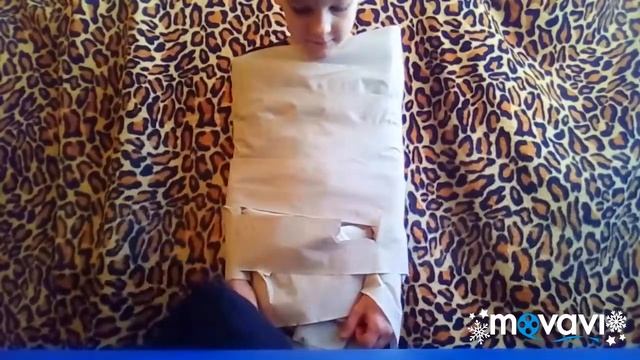 Мумия из туалетной бумаги!!! 100 слоёв бумаги!!)