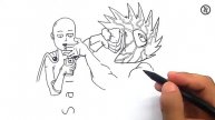 Как нарисовать Сайтаму (из Ванпанчмен) из слова Saitama