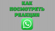Как посмотреть реакции в Ватсапе